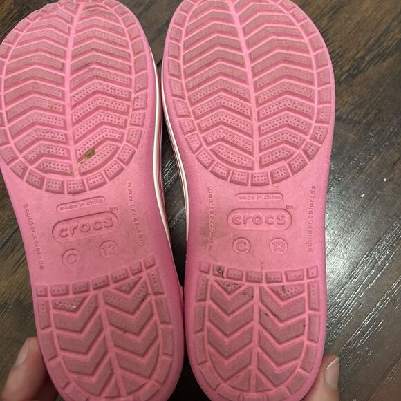 CROCS Genna Pink Slingback Comfort Slip On Ballet Flats Girls size 13 Barbie - Picture 8 of 8